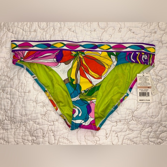 NWT! TRINA TURK BIKINI top and two bottoms — Size 12 — Ret: $236!!! - Picture 4 of 10